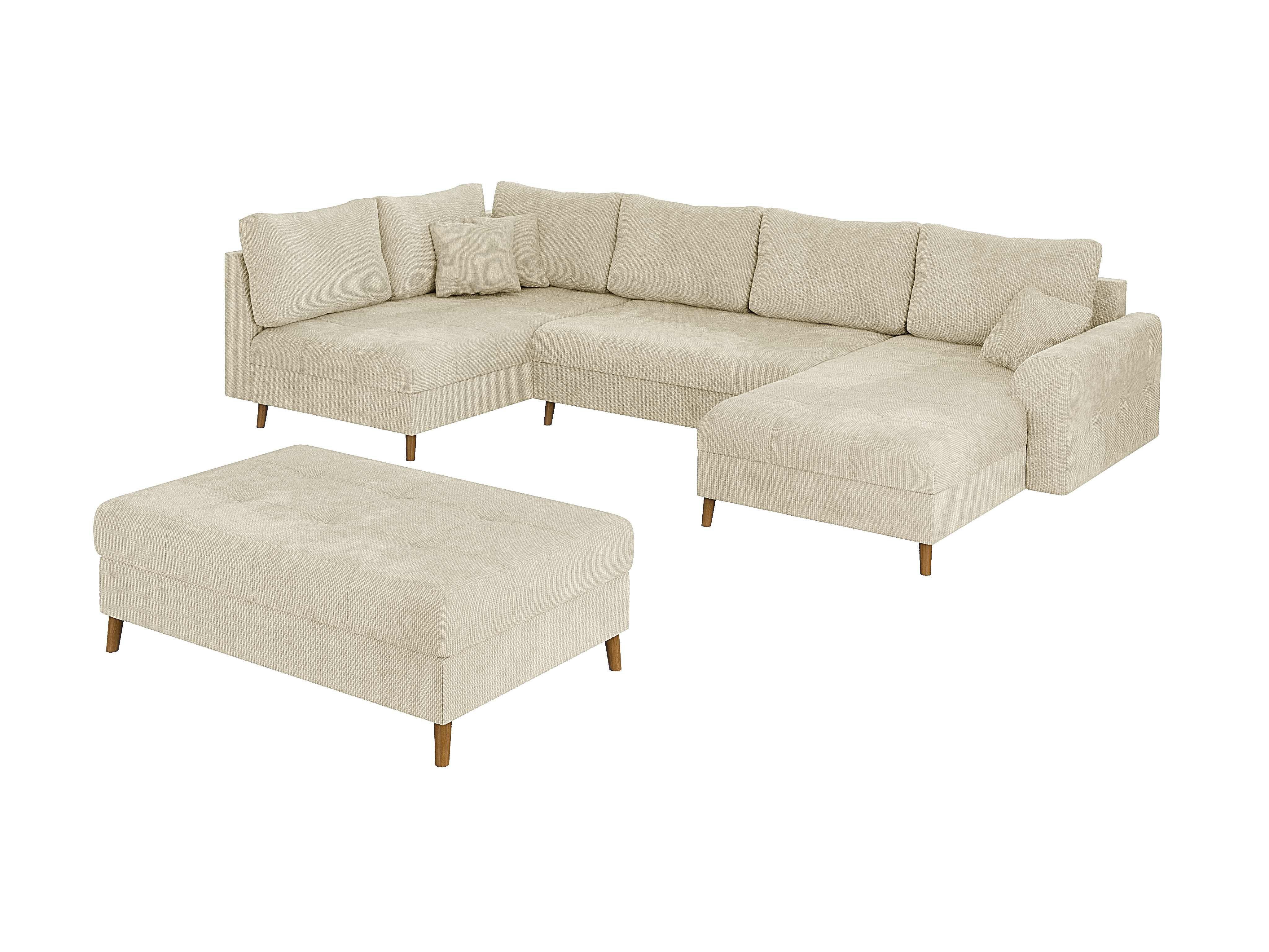 wohnli-moebel-suche-800000780765 Wohnli Möbelsuche - WOHNLANDSCHAFT inkl. Hocker Sigurd Beige Chenille