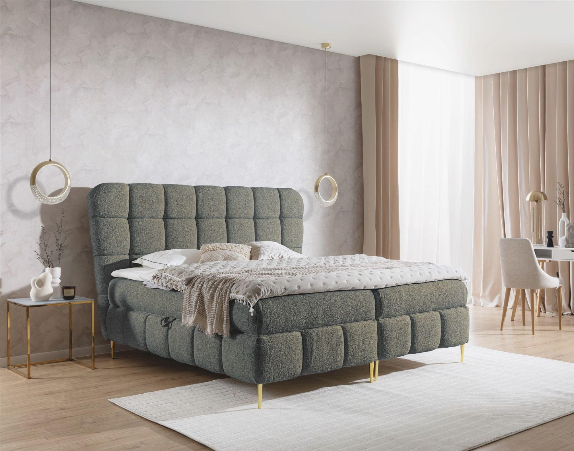 BOXBETT Grazia In Corbett Textil Fun Möbel Möbel > Betten > Boxspringbetten Grau