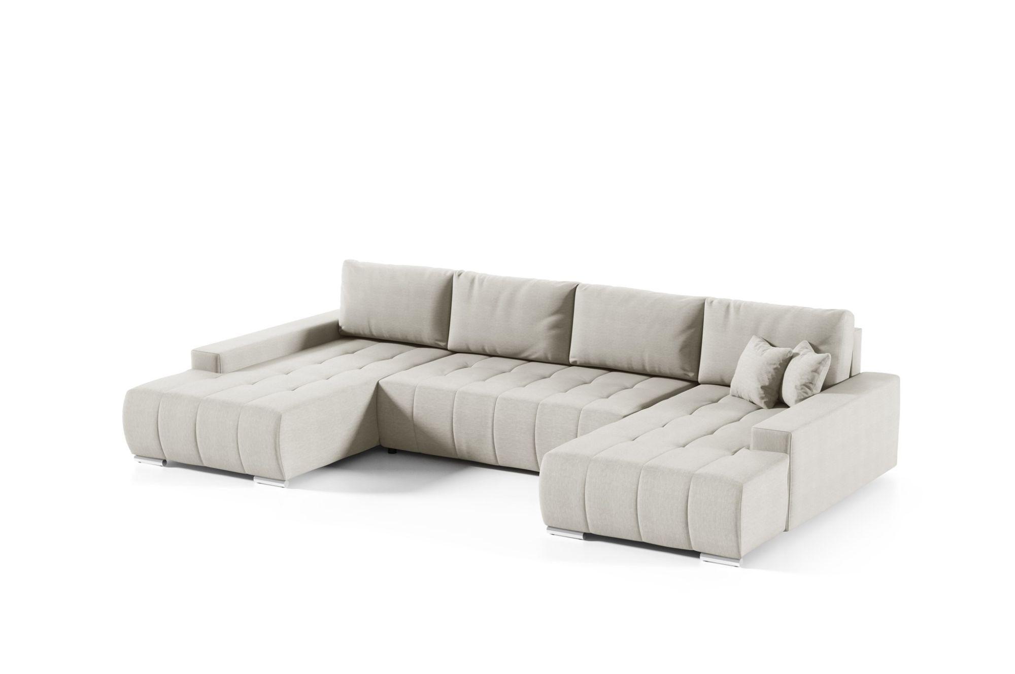 WOHNLANDSCHAFT Vogar In Aulla Textil Fun Möbel Möbel > Sofas & Couches > Wohnlandschaften > Wohnlandschaften U-Form Beige