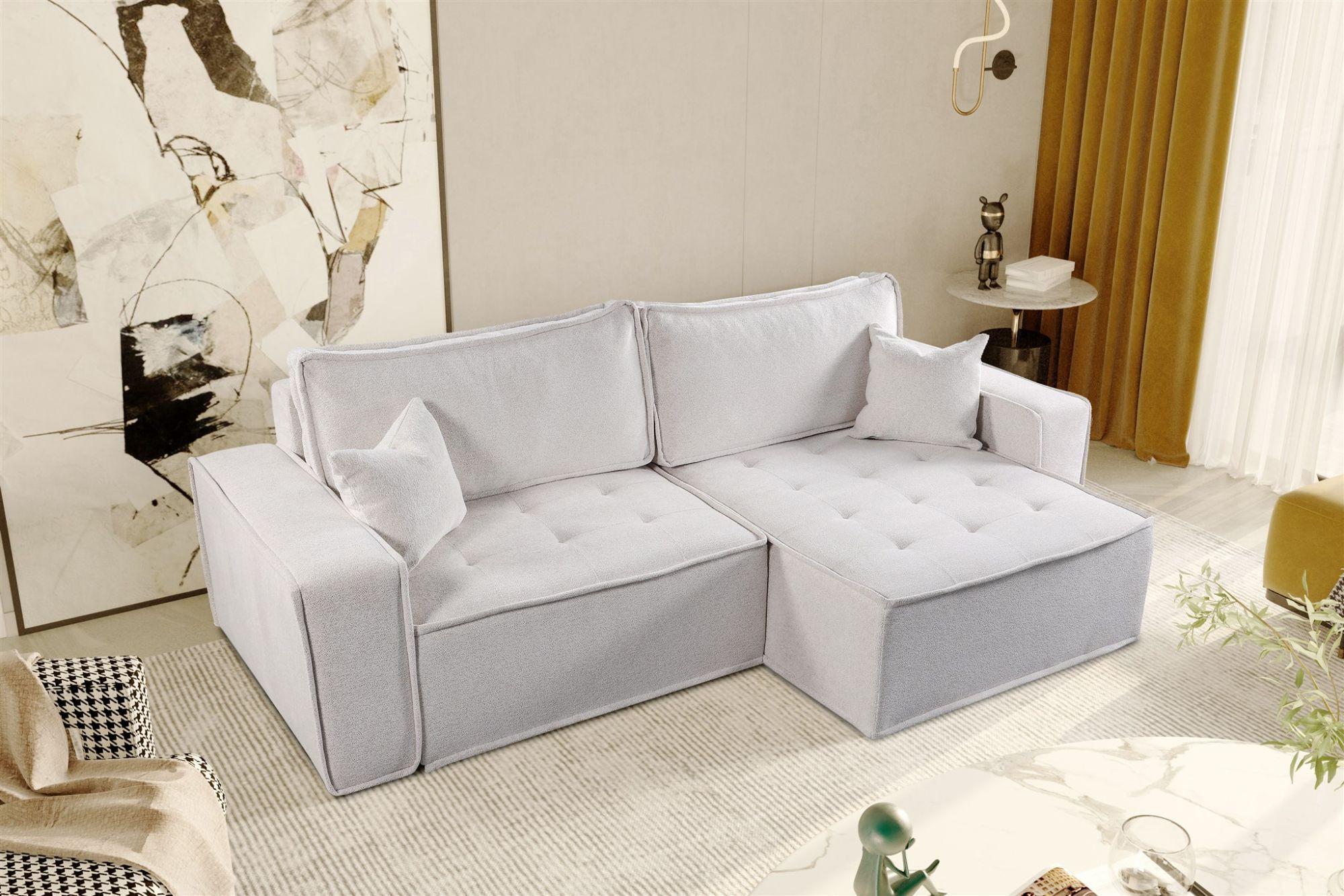 wohnli-moebel-suche-800000781993-1 ECKSOFA Schlafsofa Flosi In Raven Textil Fun Möbel Möbel > Sofas & Couches > Wohnlandschaften > Ecksofas Weiß