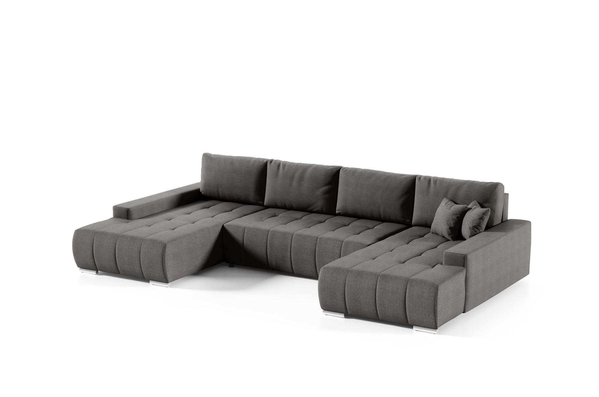 WOHNLANDSCHAFT Vogar In Aulla Textil Fun Möbel Möbel > Sofas & Couches > Wohnlandschaften > Wohnlandschaften U-Form Braun
