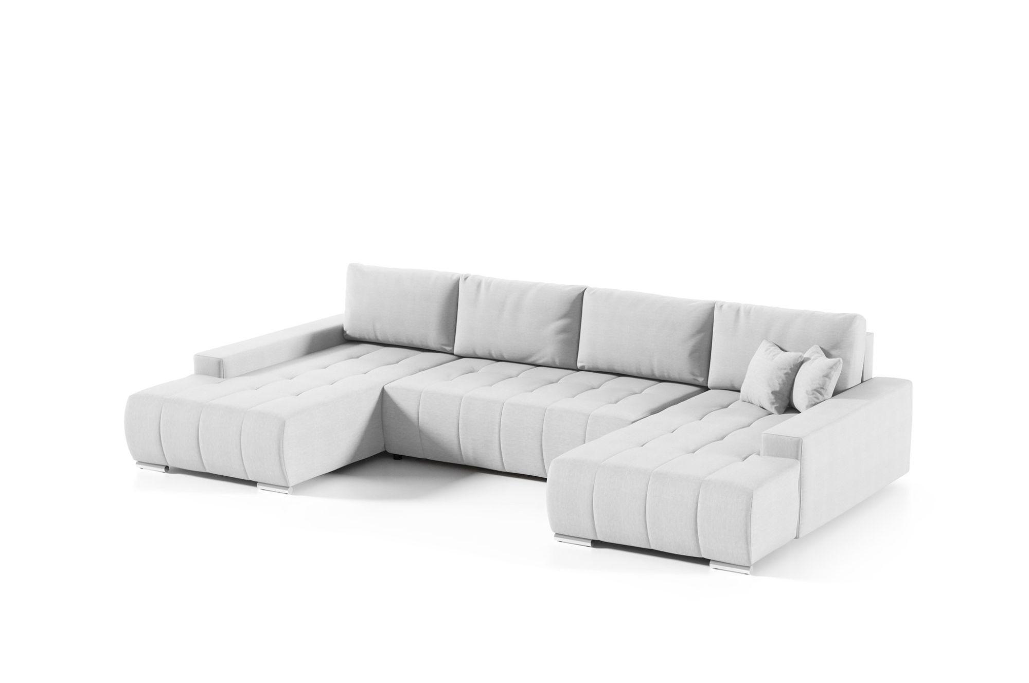 WOHNLANDSCHAFT Vogar In Aulla Textil Fun Möbel Möbel > Sofas & Couches > Wohnlandschaften > Wohnlandschaften U-Form Grau