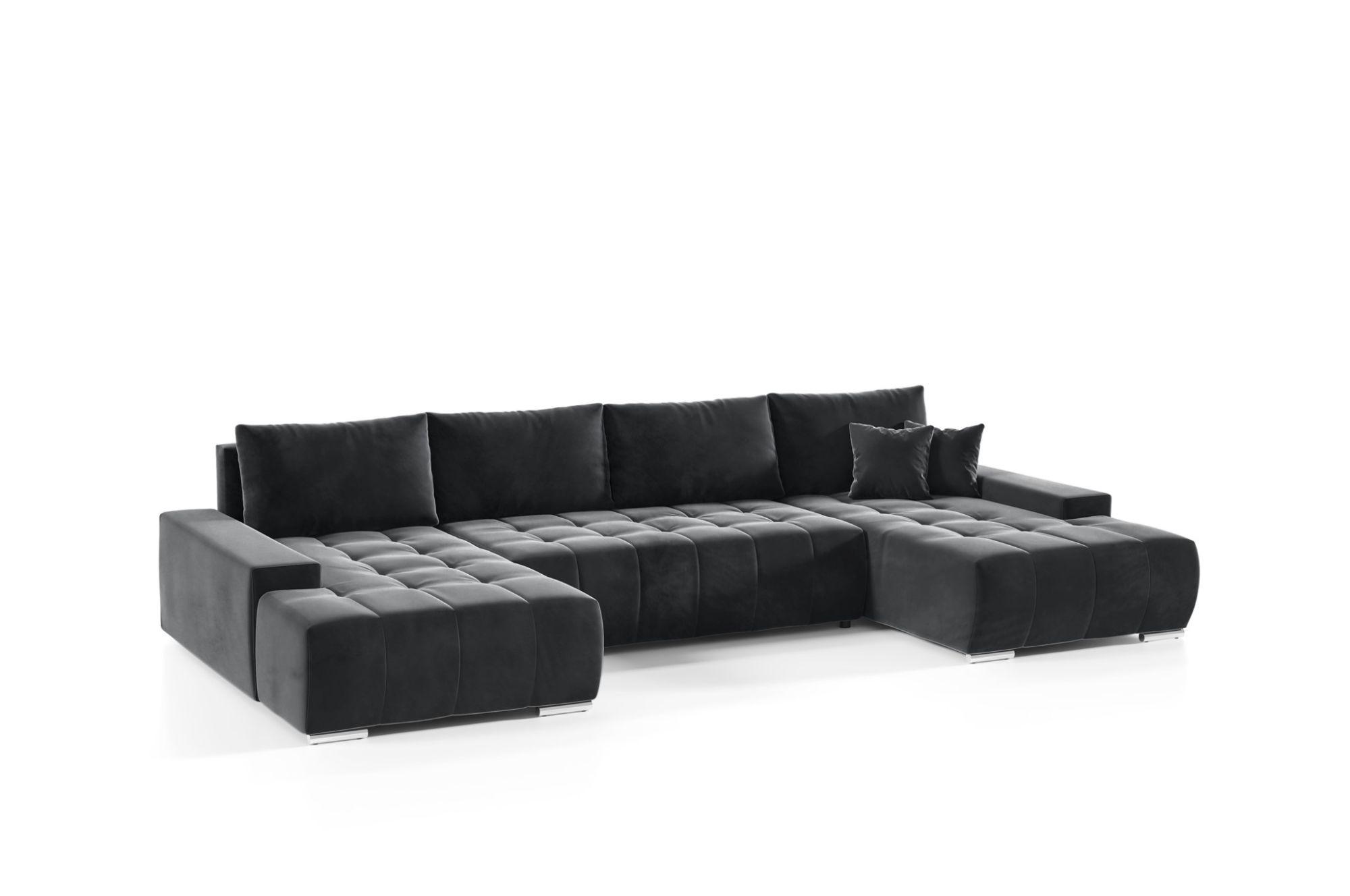 wohnli-moebel-suche-800000782050-1 WOHNLANDSCHAFT Vogar In Monolith Textil Fun Möbel Möbel > Sofas & Couches > Wohnlandschaften > Wohnlandschaften U-Form Anthrazit