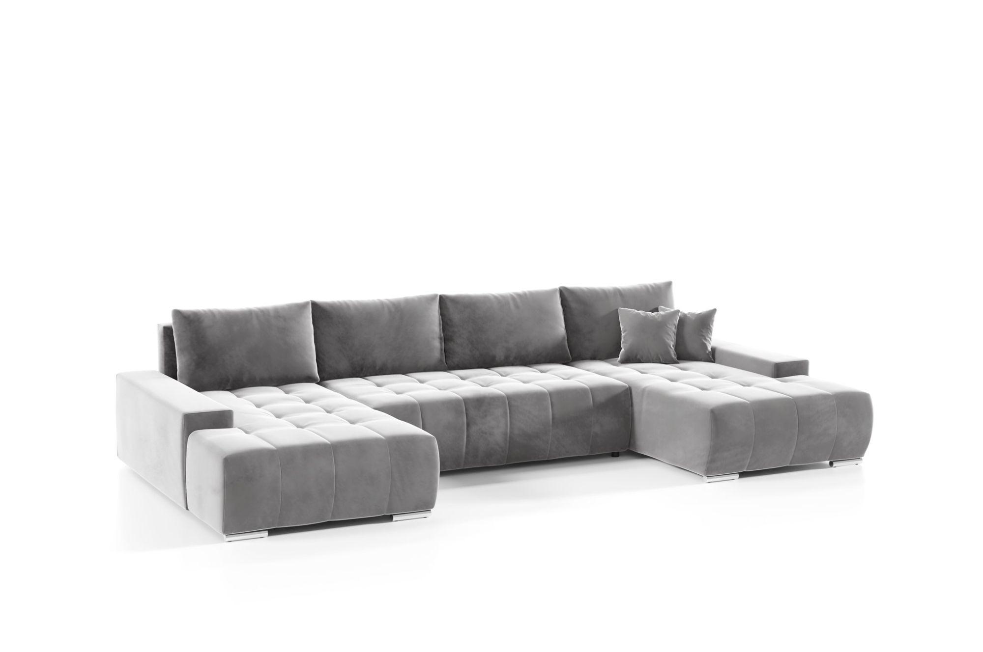 WOHNLANDSCHAFT Vogar In Monolith Textil Fun Möbel Möbel > Sofas & Couches > Wohnlandschaften > Wohnlandschaften U-Form Grau