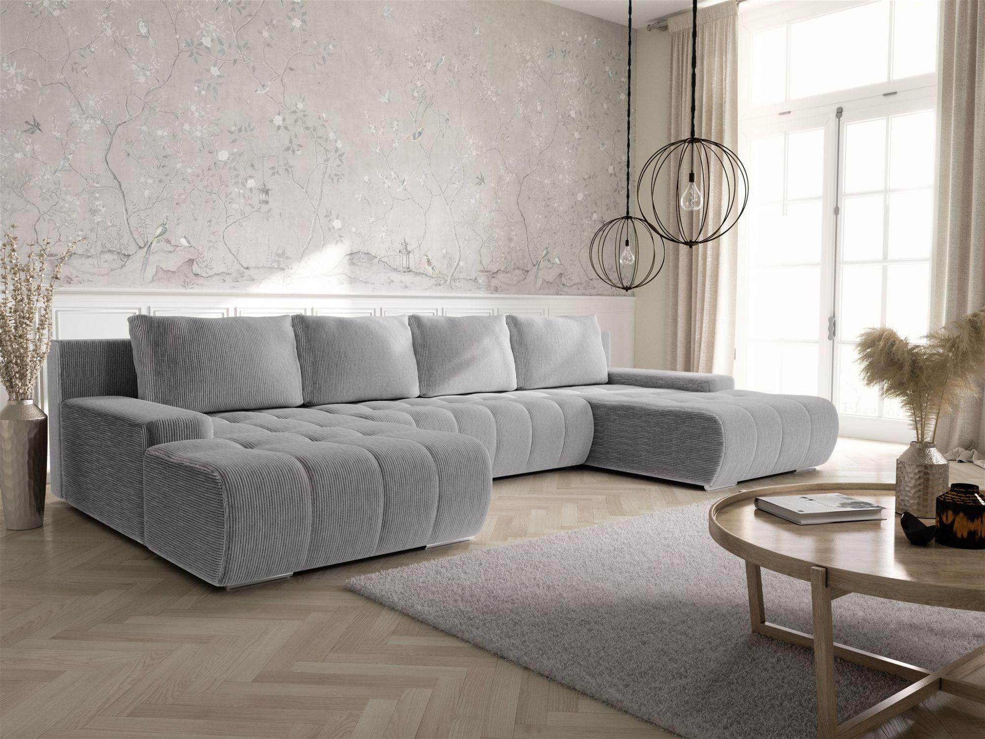 wohnli-moebel-suche-800000782120-1 WOHNLANDSCHAFT Vogar In Poso Textil Fun Möbel Möbel > Sofas & Couches > Wohnlandschaften > Wohnlandschaften U-Form Grau