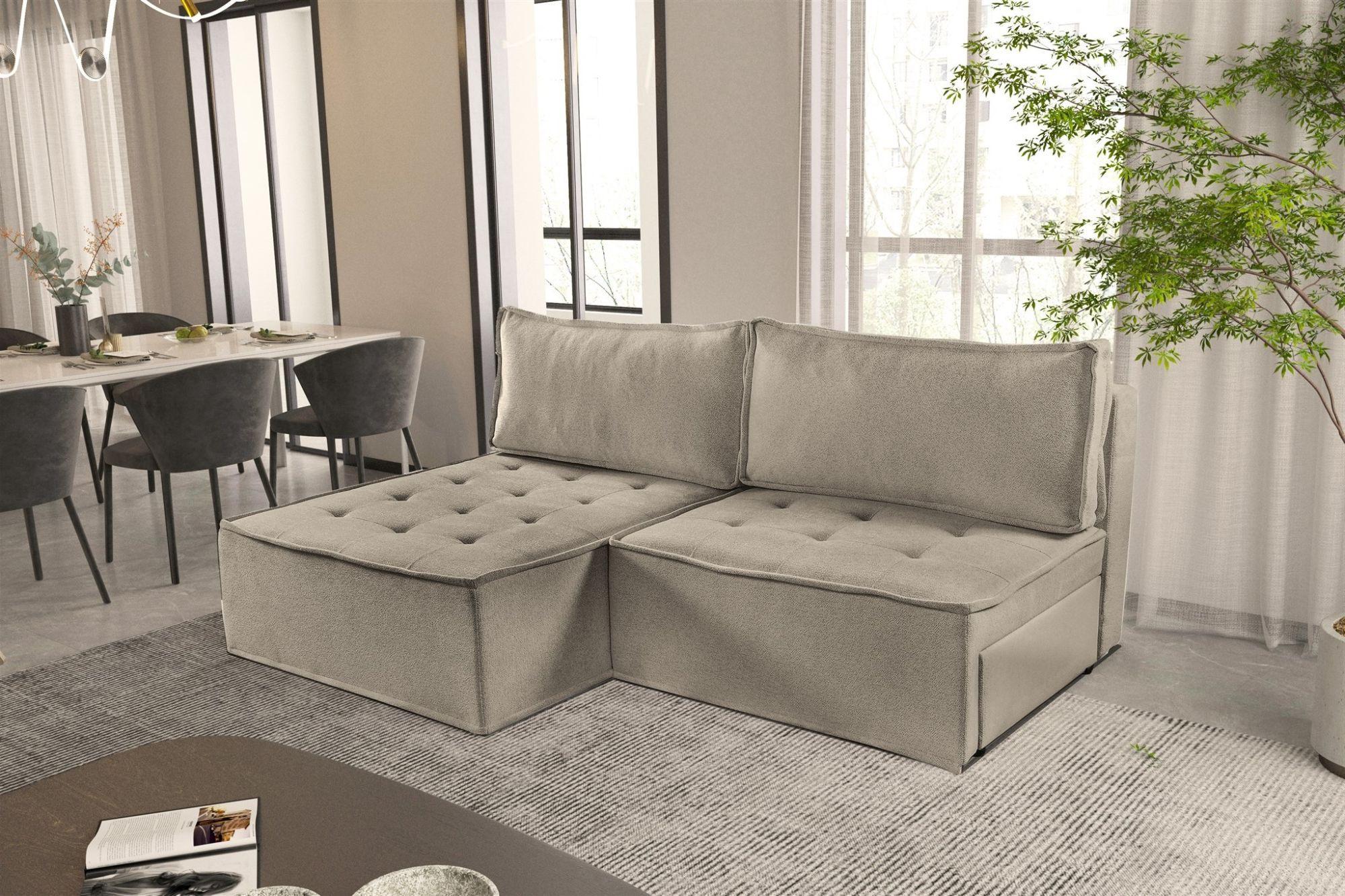 wohnli-moebel-suche-800000782229-1 ECKSOFA Schlafsofa Amalia In Raven Textil Fun Möbel Möbel > Sofas & Couches > Wohnlandschaften > Ecksofas Taupe