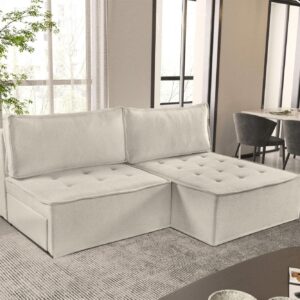 ECKSOFA Schlafsofa Amalia In Raven Textil Fun Möbel Möbel > Sofas & Couches > Wohnlandschaften > Ecksofas Weiß