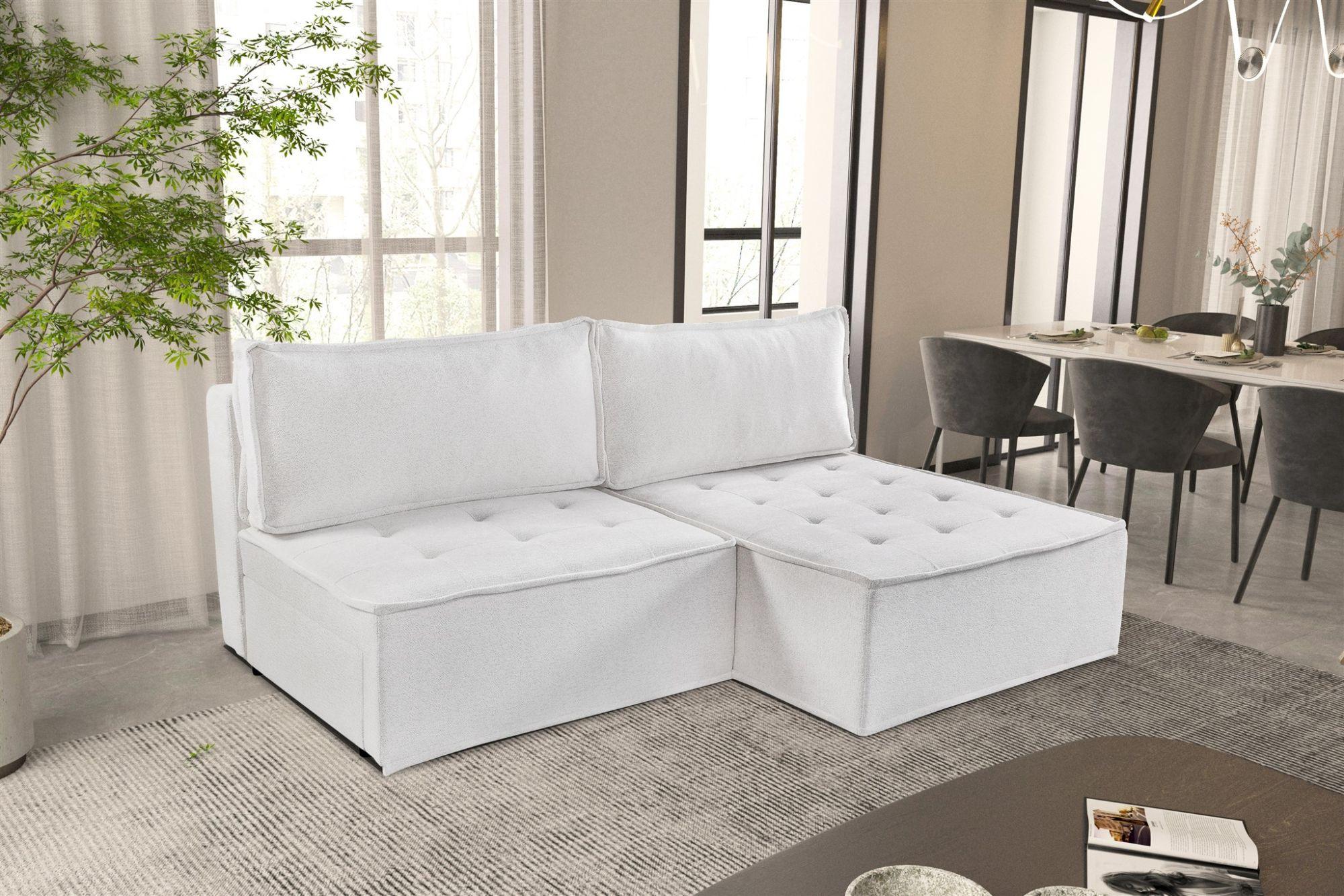 ECKSOFA Schlafsofa Amalia In Raven Textil Fun Möbel Möbel > Sofas & Couches > Wohnlandschaften > Ecksofas Weiß
