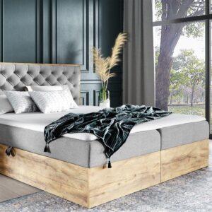 BOXBETT Diona Faro Textil Fun Möbel Möbel > Betten > Boxspringbetten Grau