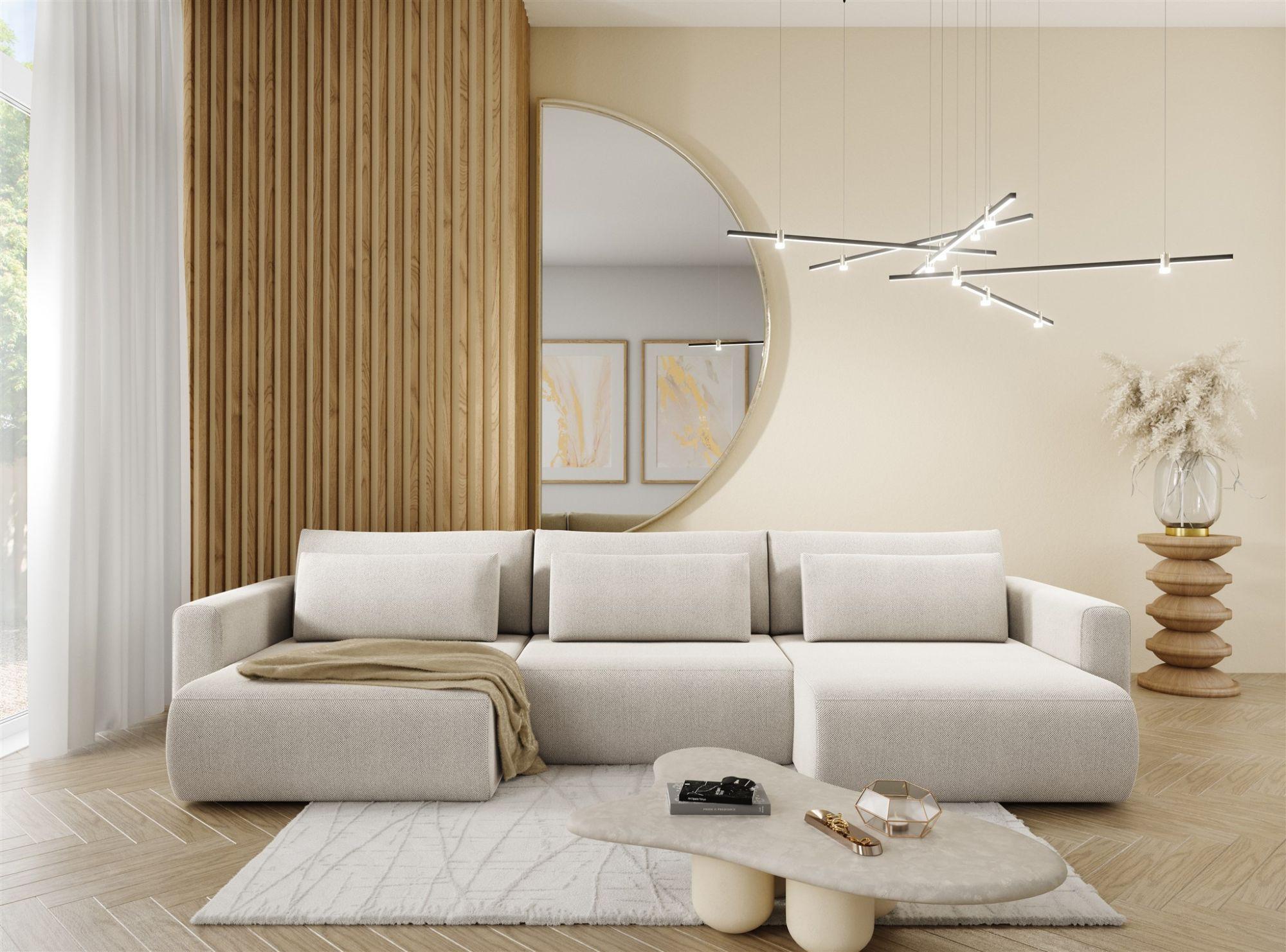 wohnli-moebel-suche-800000782345-1 WOHNLANDSCHAFT Chaira Mit Schlaffunktion Textil Fun Möbel Möbel > Sofas & Couches > Wohnlandschaften > Wohnlandschaften U-Form Grau