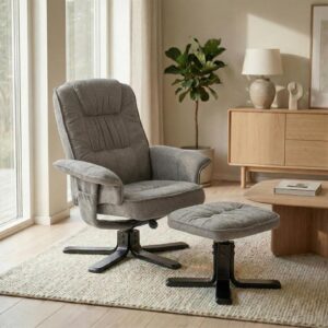 RELAXSESSEL CHARLY grau/schwarz Textil IDIMEX Möbel > Sessel > Relaxsessel Grau