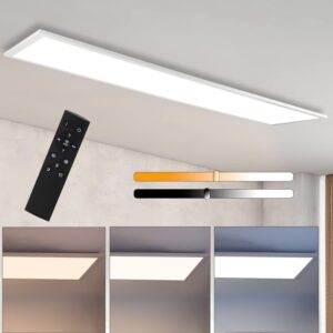 LED-DECKENLEUCHTE Nelly 120/30/1 cm Deckenlampe Metall Nettlife Lampen & Leuchten > LED-Leuchten > LED-Deckenleuchten Weiß