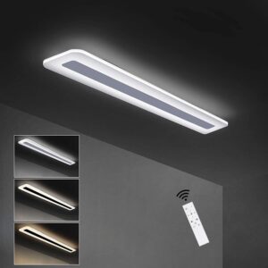 LED-DECKENLEUCHTE Jaser 60/15/5 cm Deckenlampe Metall Nettlife Lampen & Leuchten > LED-Leuchten > LED-Deckenleuchten Weiß