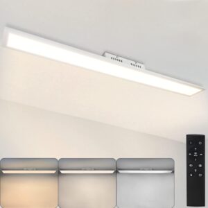 LED-DECKENLEUCHTE Oswald 120/15/1 cm Deckenlampe Metall Nettlife Lampen & Leuchten > LED-Leuchten > LED-Deckenleuchten Weiß