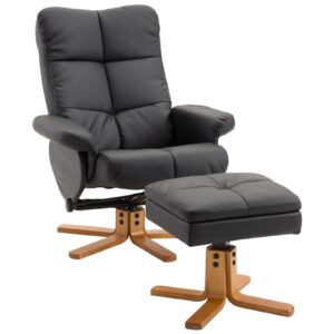 wohnli-moebel-suche-800000791033 Wohnli Möbelsuche - RELAXSESSEL mit Hocker Fernsehsessel 360° drehbar Liegefunktion Holz Schwarz