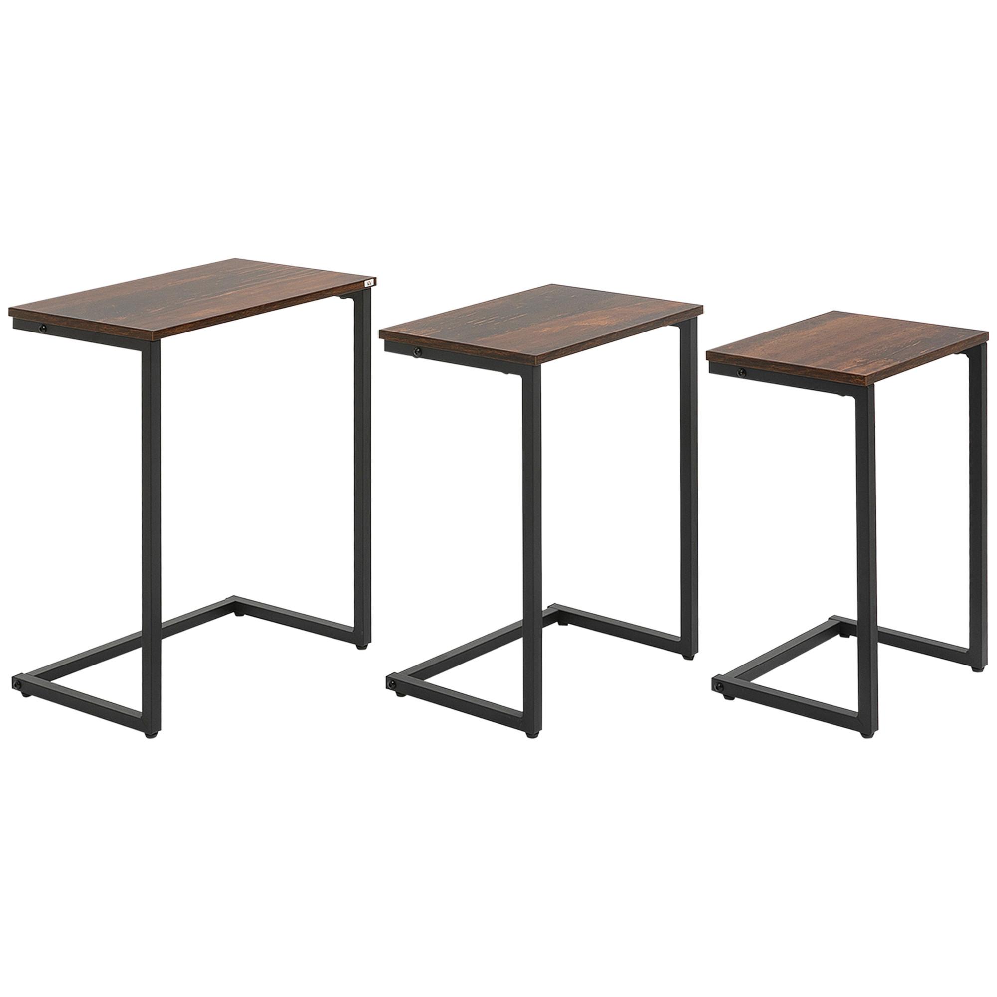 Wohnli Möbelsuche - BEISTELLTISCH-SET Spanplatte Stahl Braun