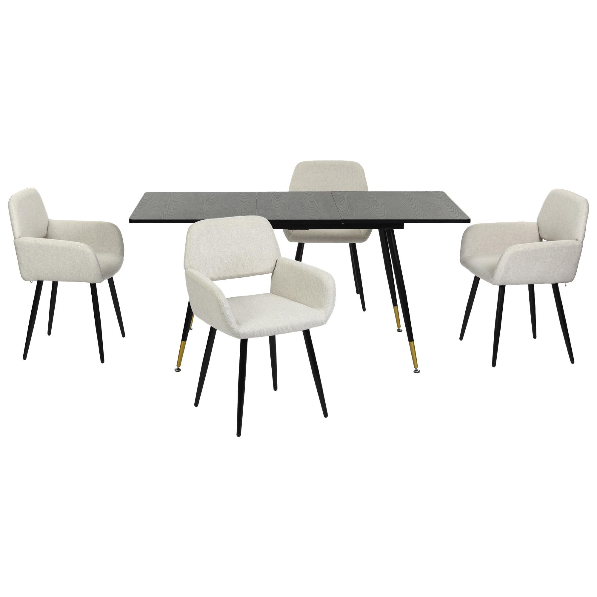 wohnli-moebel-suche-800000797218 Wohnli Möbelsuche - ESSZIMMER SET mit ausziehbarem Tisch und 4 bequemen Stühlen