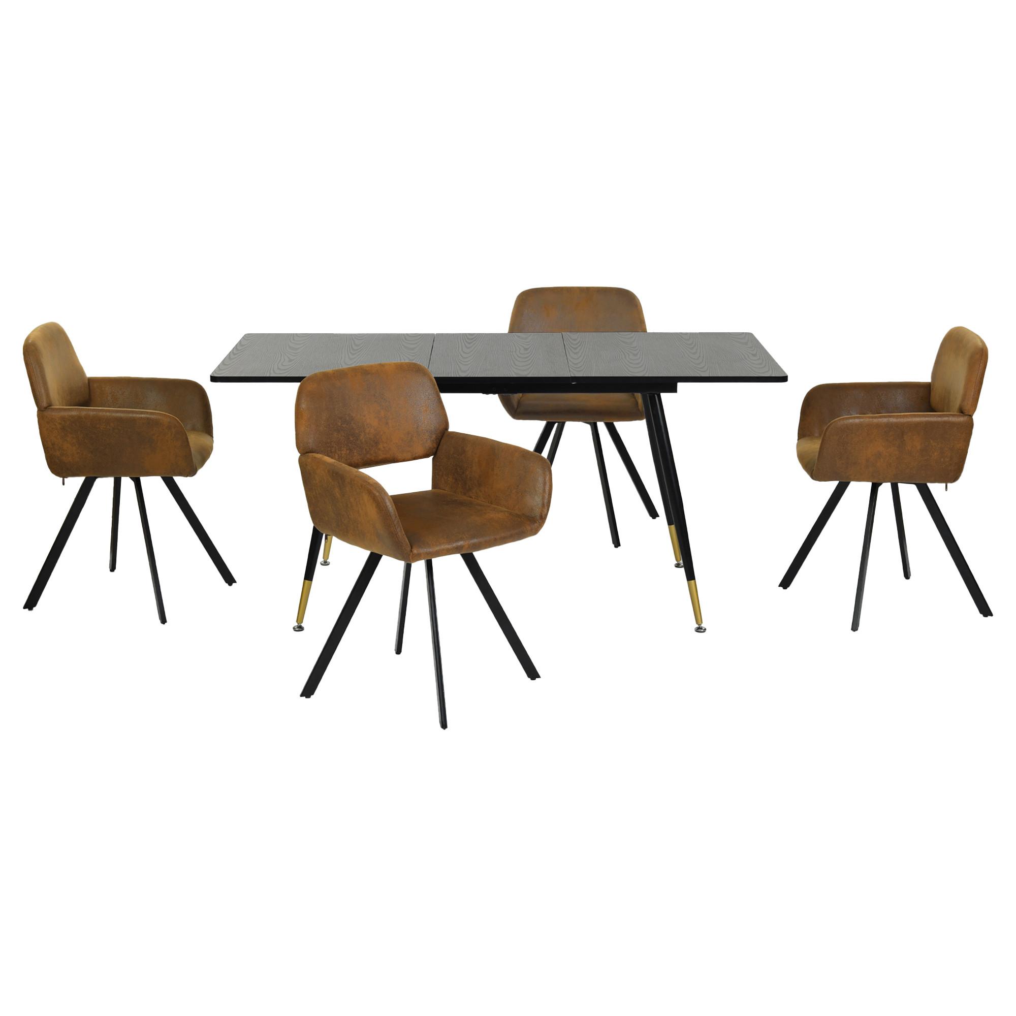 wohnli-moebel-suche-800000797258 Wohnli Möbelsuche - ESSZIMMER SET aus ausziehbarem Tisch und mit 4 drehbaren Stühlen