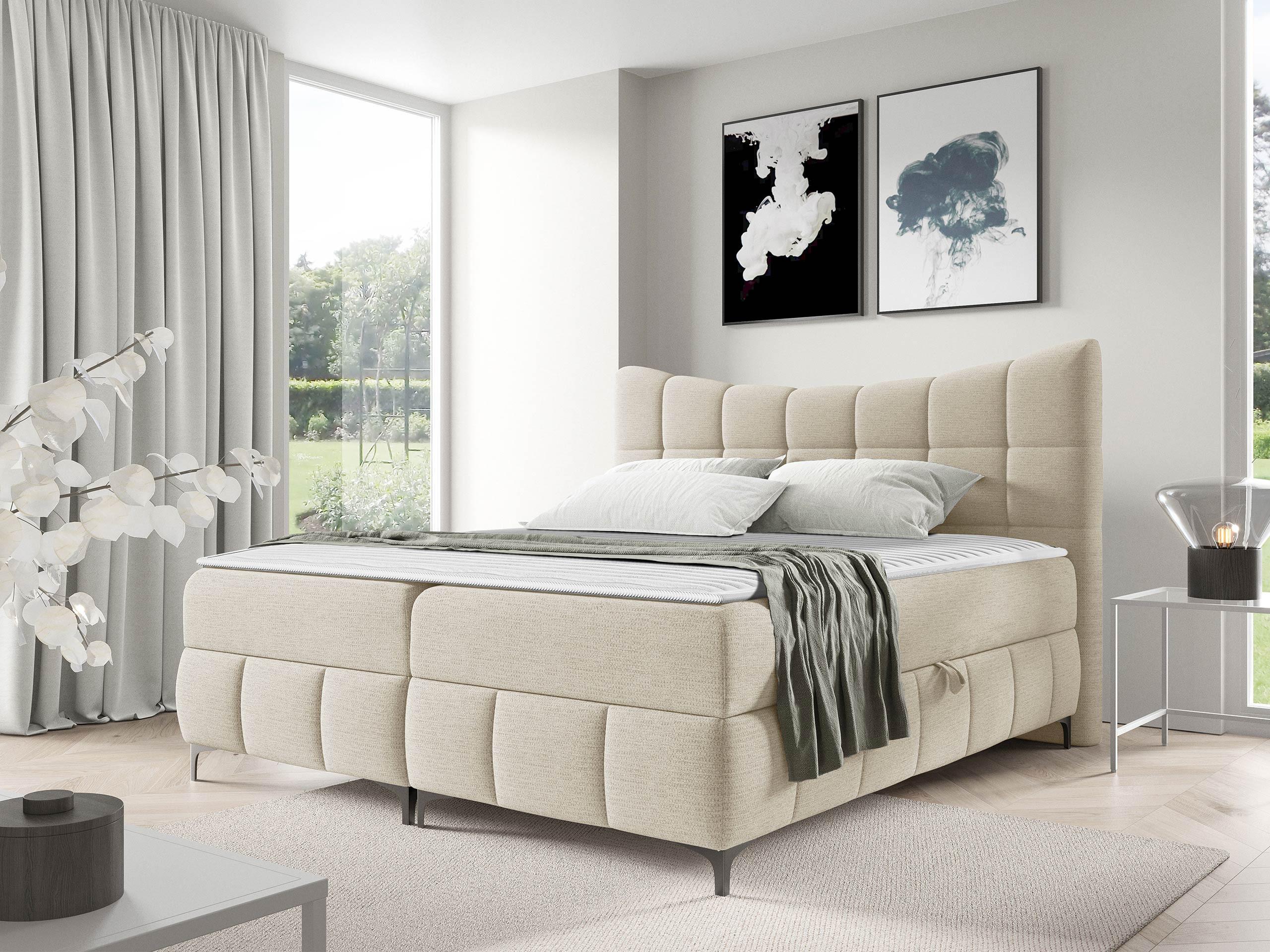 BOXBETT Nova - H3 Textil MIRJAN24 Möbel > Betten > Boxspringbetten Braun