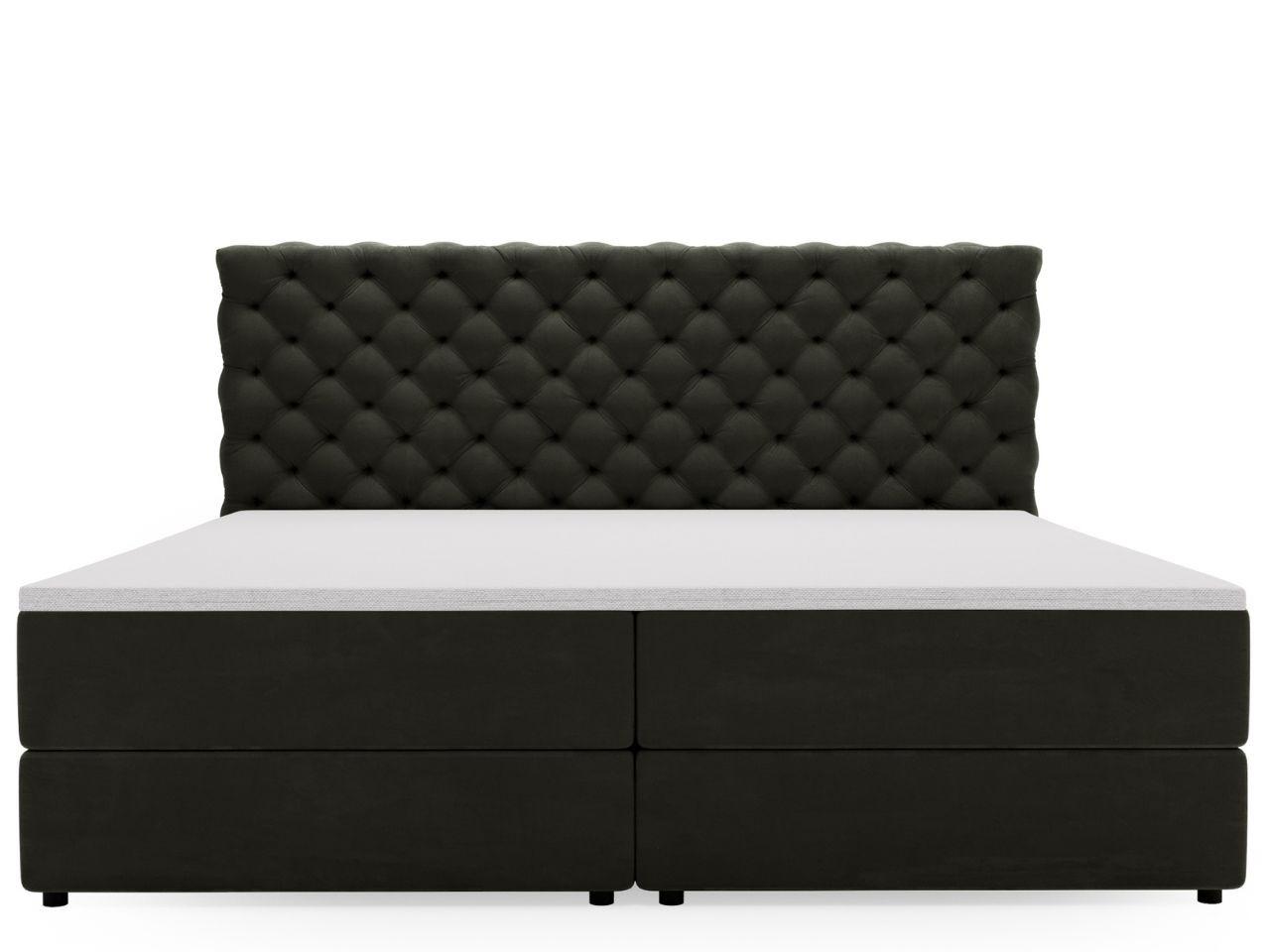 BOXBETT Bergamo 140x200 Dunkelgrau Textil Graingold Möbel > Betten > Boxspringbetten Grau