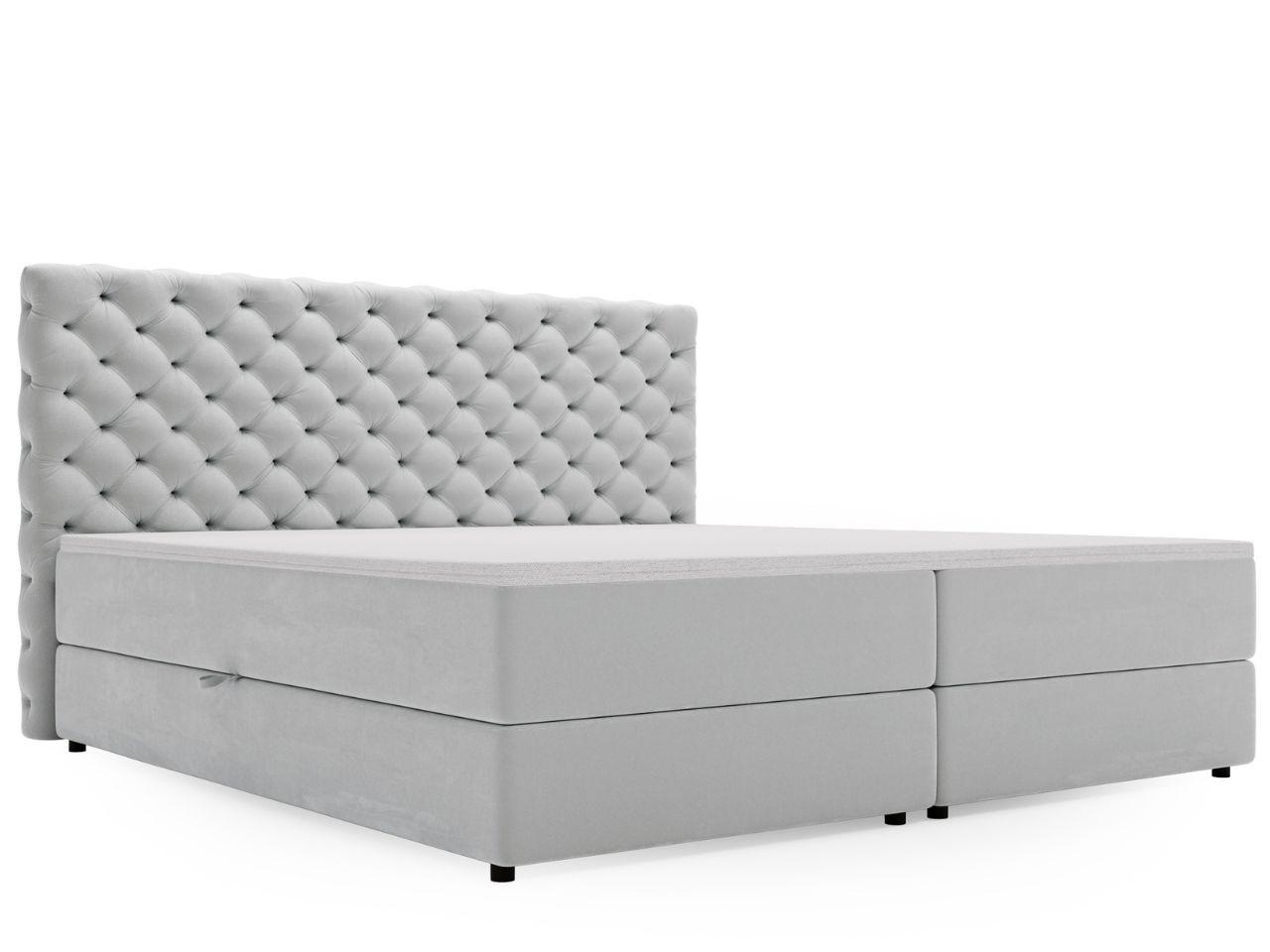 Wohnli Möbelsuche - BOXBETT Bergamo 140x200 Hellgrau