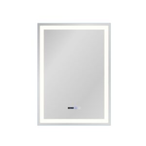 BADEZIMMERSPIEGEL Jena mit LED-Leuchte 50/70/3 cm Glas Nettlife Spiegel Weiß