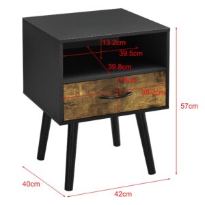 BEISTELLTISCH-SET 2 TLG. Gävle Holzwerkstoff, Holz [en.casa] Möbel > Tische > Beistelltische Schwarz