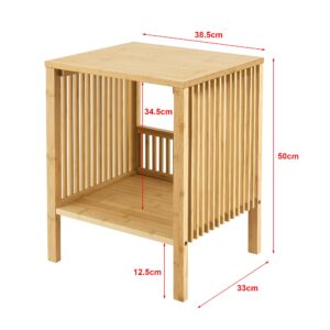 SATZTISCH-SET 2 TLG. Varde Holz [en.casa] Möbel > Tische > Beistelltische Braun