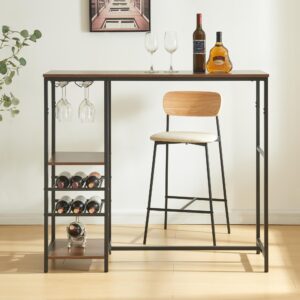 BARTISCH Stjørdal Holzwerkstoff, Metall [en.casa] Möbel > Tische > Bartische Braun