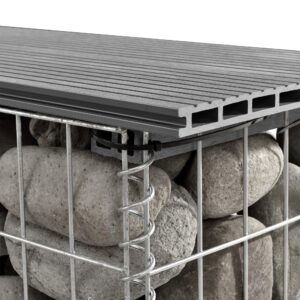 GABIONENBANK Kunststoff pro.tec Garten & Outdoor > Gartenmöbel > Gartenbänke Grau