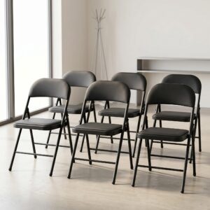 wohnli-moebel-suche-800000803560-1 STUHL-SET 6 TLG. Kunststoff pro.tec Möbel > Stühle > Klappstühle Schwarz