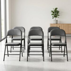 wohnli-moebel-suche-800000803569-1 STUHL-SET 6 TLG. Kunststoff pro.tec Möbel > Stühle > Klappstühle Grau