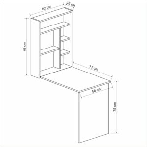 WANDKLAPPTISCH Greve Holzwerkstoff [en.casa] Möbel > Tische > Esstische Braun
