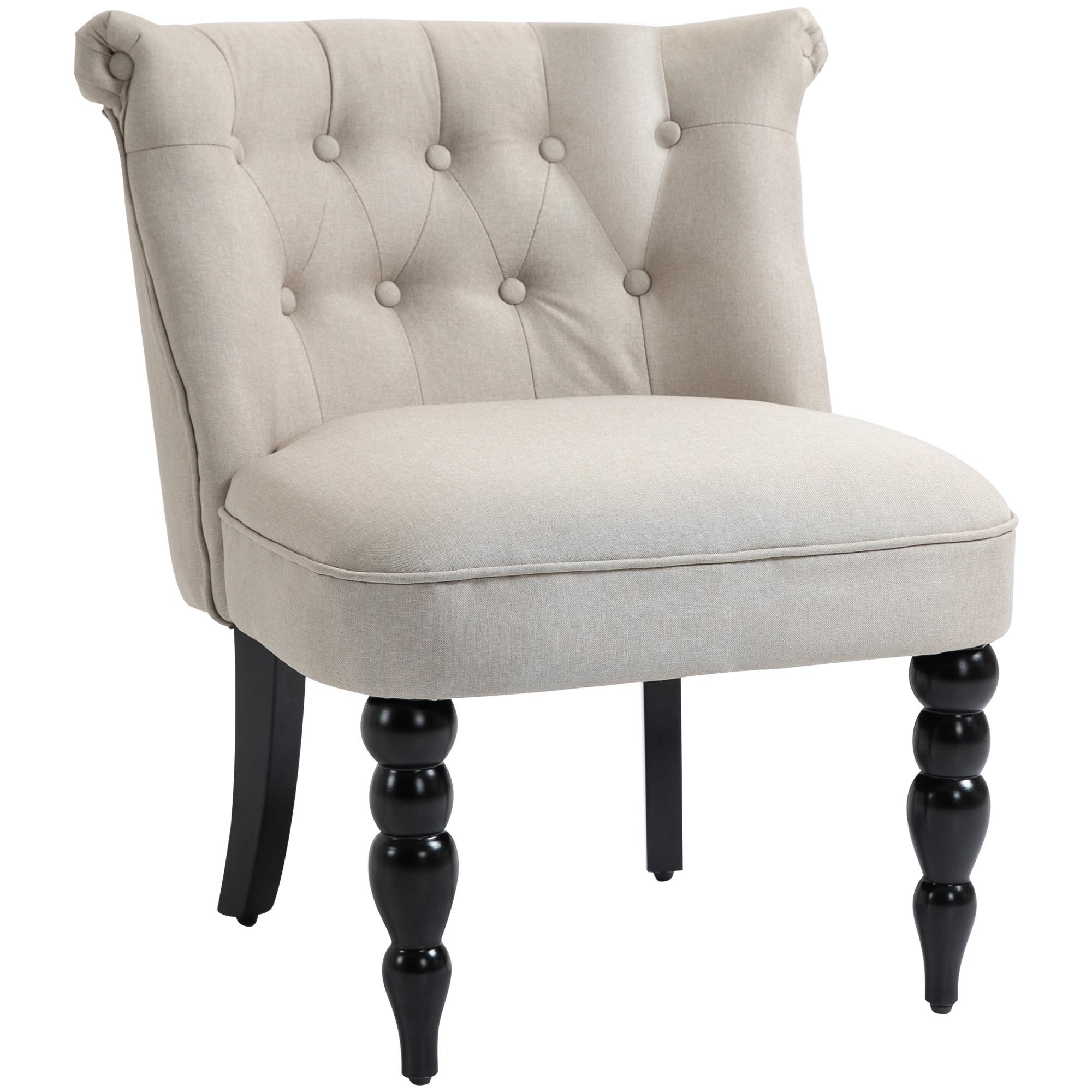 wohnli-moebel-suche-800000807659 Wohnli Möbelsuche - RELAXSESSEL Vintage Ruhesessel Relaxstuhl Leinenbezug Holzgestell Beige+Schwarz