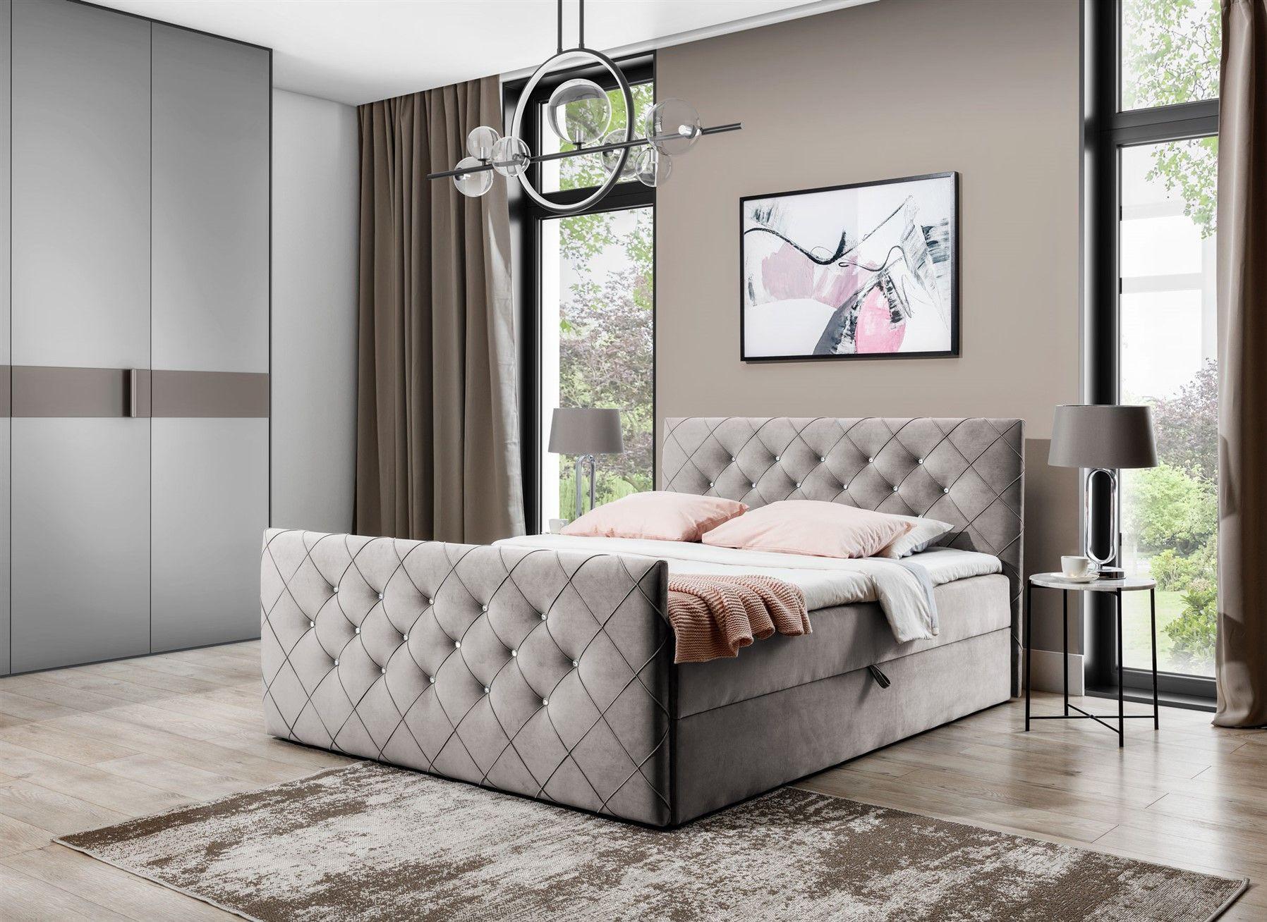 BOXBETT Eivor In überlänge Textil Fun Möbel Möbel > Betten > Boxspringbetten Braun