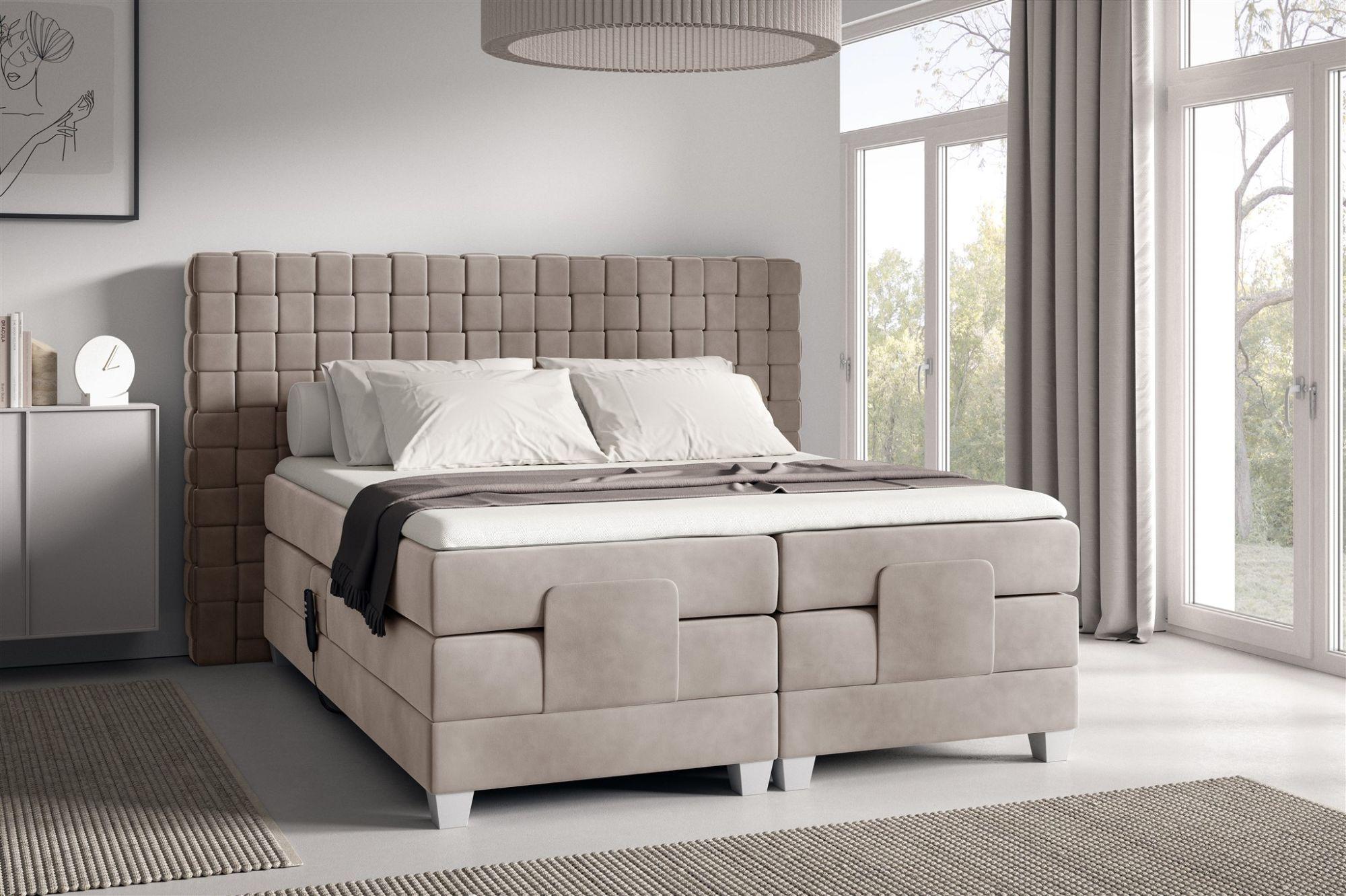 BOXSPRINGBETT Elektrisch Vidal Textil Fun Möbel Möbel > Betten > Boxspringbetten Grau