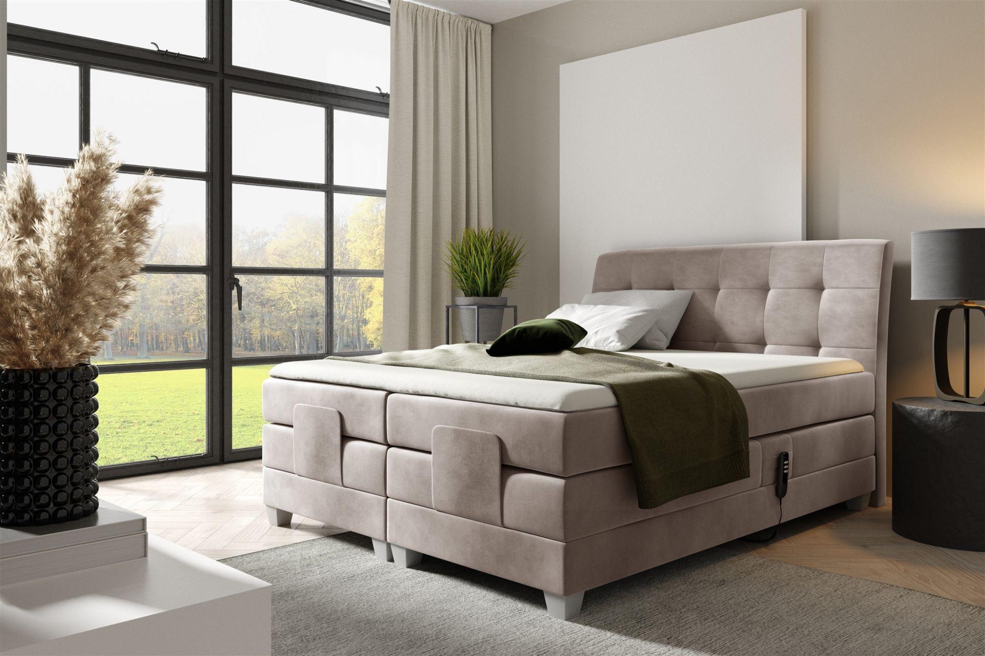 BOXSPRINGBETT Elektrisch Franco Textil Fun Möbel Möbel > Betten > Boxspringbetten Grau
