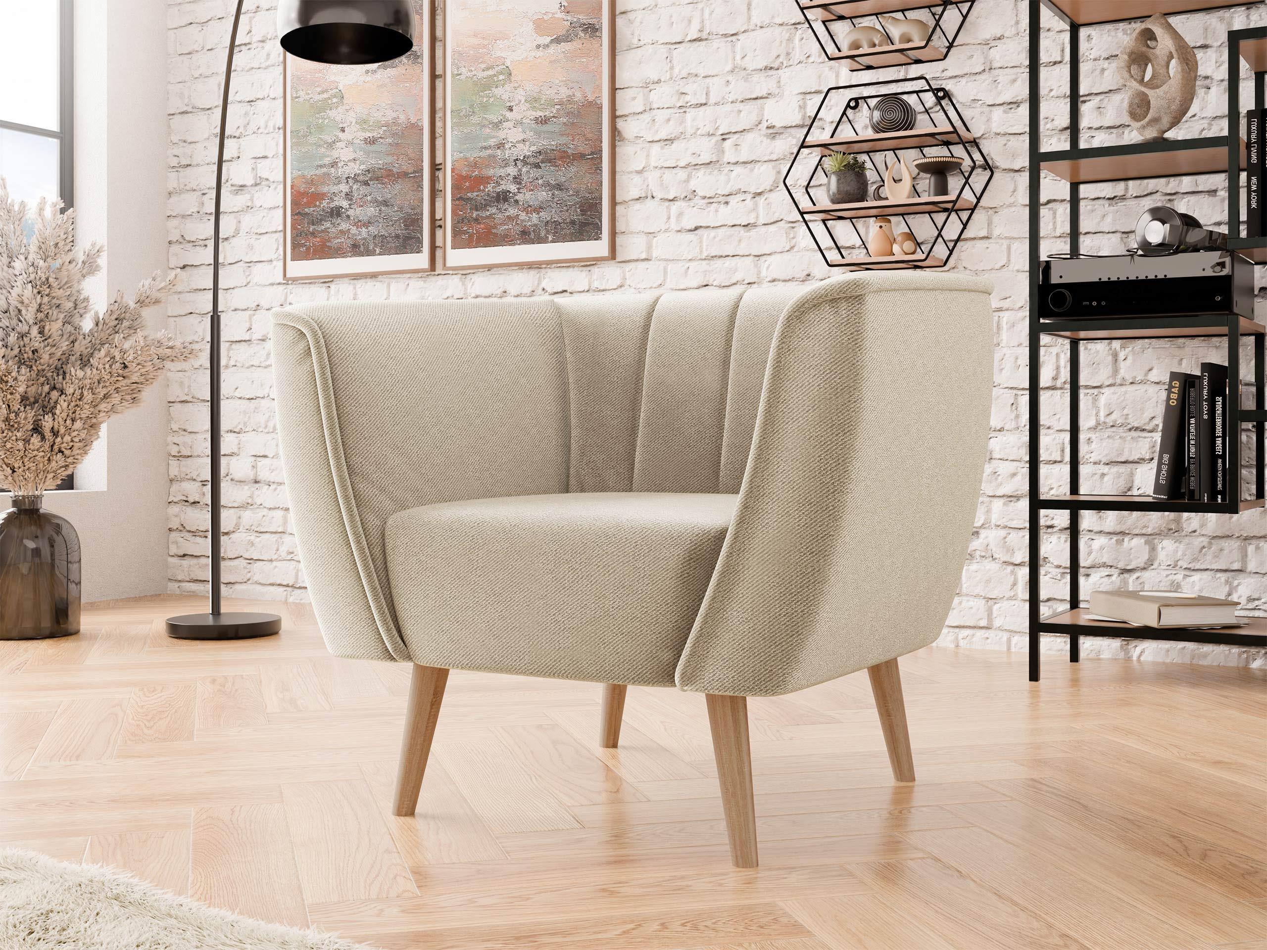 SESSEL Pas 1 Textil MIRJAN24 Möbel > Sessel > Polstersessel Beige