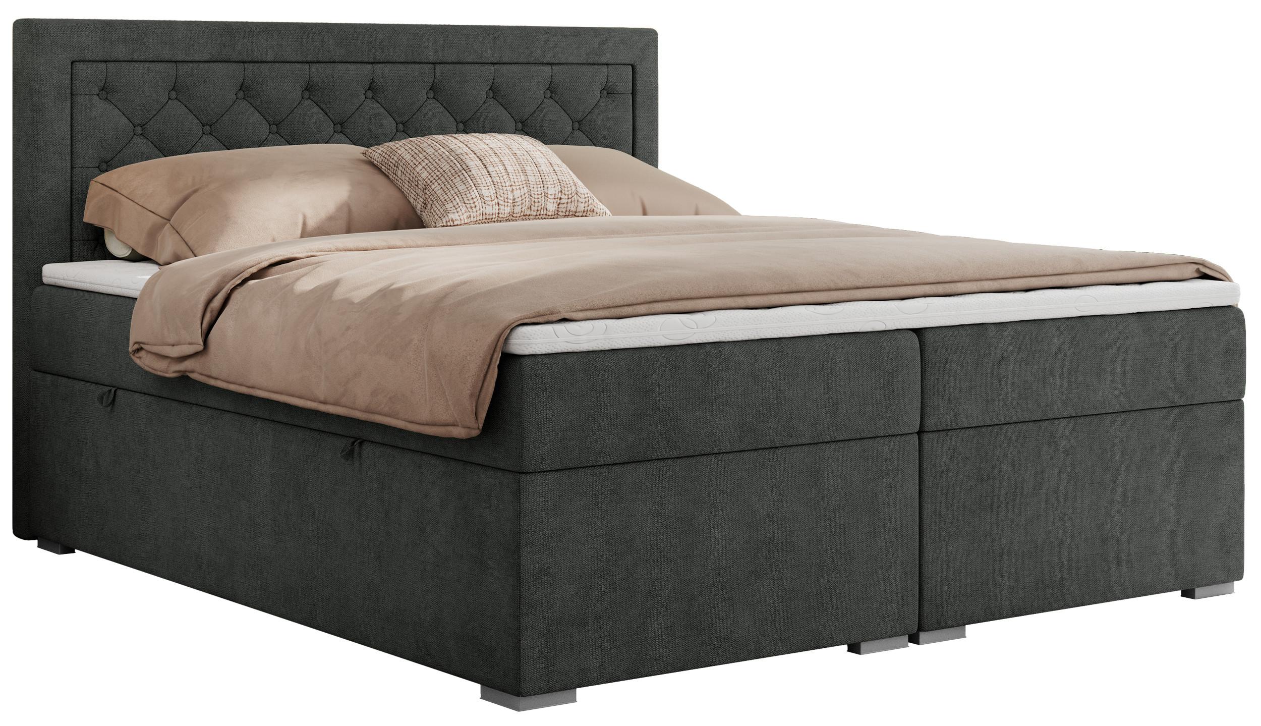 wohnli-moebel-suche-800000811667 Wohnli Möbelsuche - BOXBETT JASIR 140/200 - Dunkelgrau Strukture - H3
