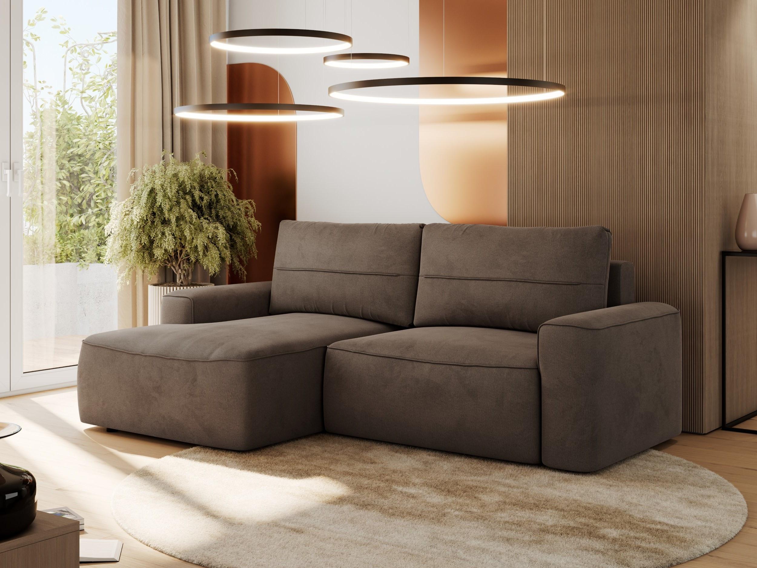 ECKSOFA BELLUNO L Braun Velvet - Links Textil MKS Möbel > Sofas & Couches > Wohnlandschaften > Ecksofas Braun