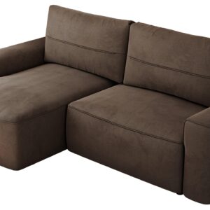 Wohnli Möbelsuche - ECKSOFA BELLUNO L Braun Velvet - Links