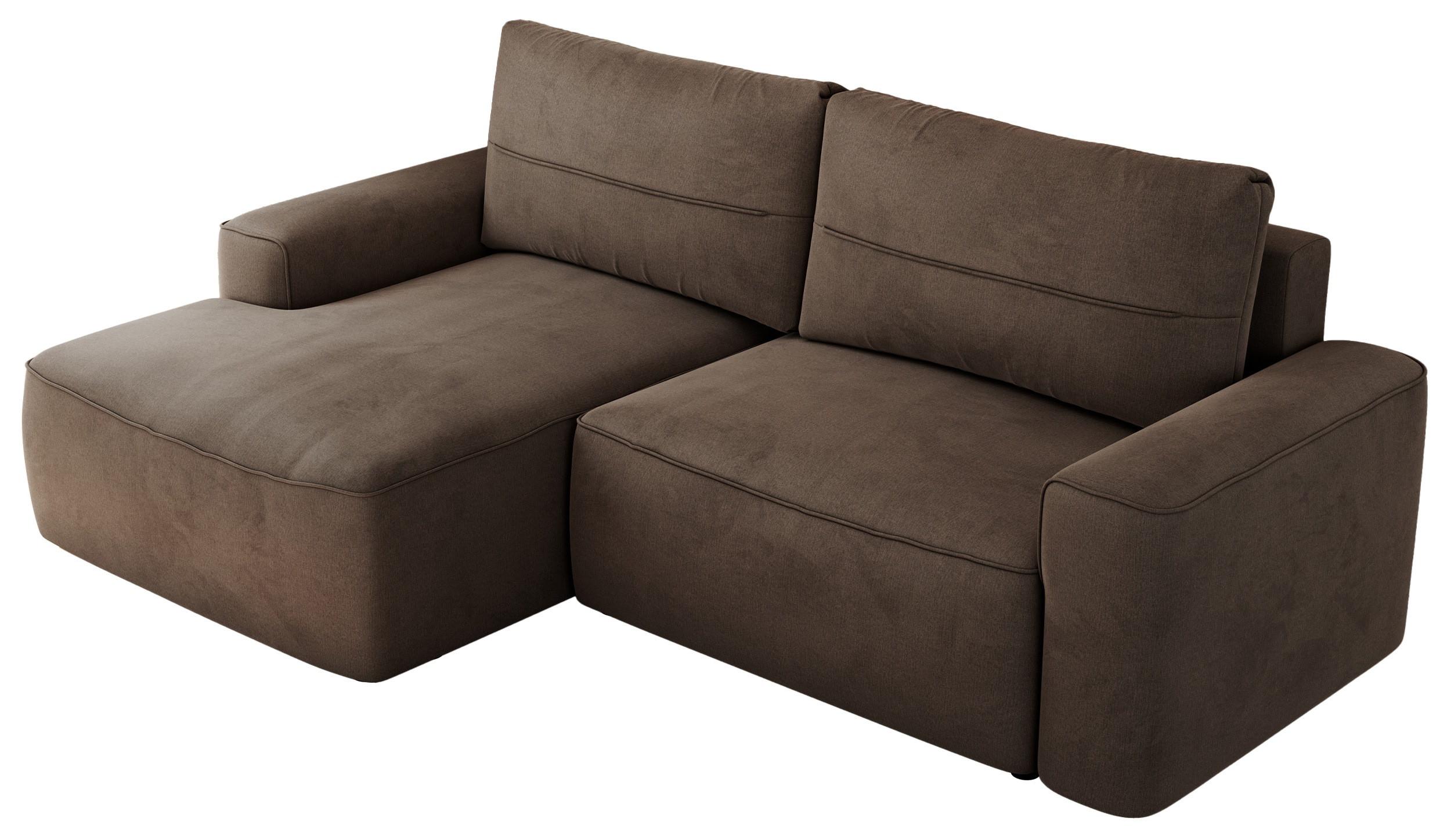 Wohnli Möbelsuche - ECKSOFA BELLUNO L Braun Velvet - Links