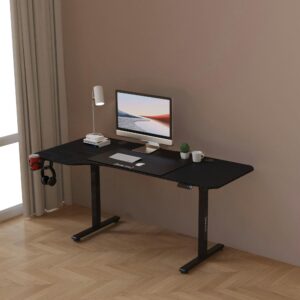 wohnli-moebel-suche-800000813739-1 VERSTELLBARER TISCH Stryn Metall, Holzwerkstoff pro.tec Möbel > Tische > Schreibtische > Gamingtische Schwarz