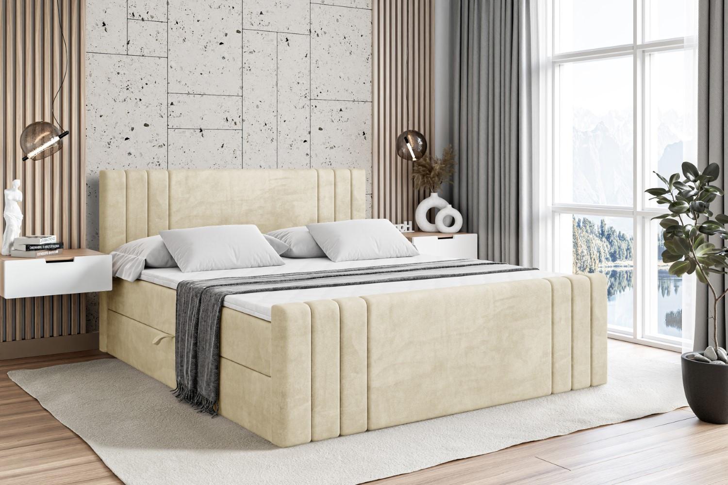 wohnli-moebel-suche-800000814183-1 BOXBETT CELESTIA-Z - 140x200 cm - H3 - Beige Holzwerkstoff ALTDECOR Möbel > Betten > Boxspringbetten Beige