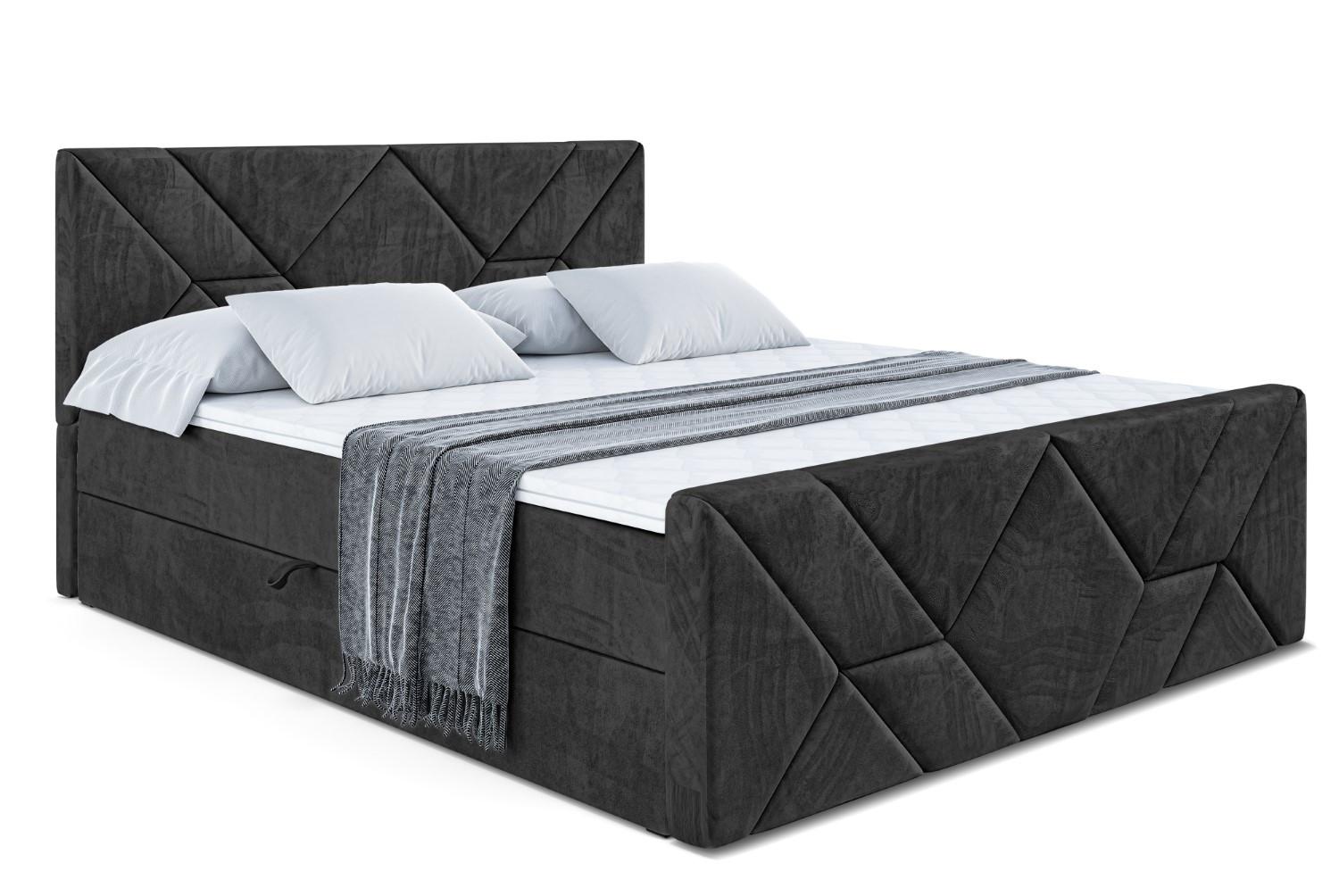 Wohnli Möbelsuche - BOXBETT BARWA-Z - 200x200 cm - H3 - Schwarz