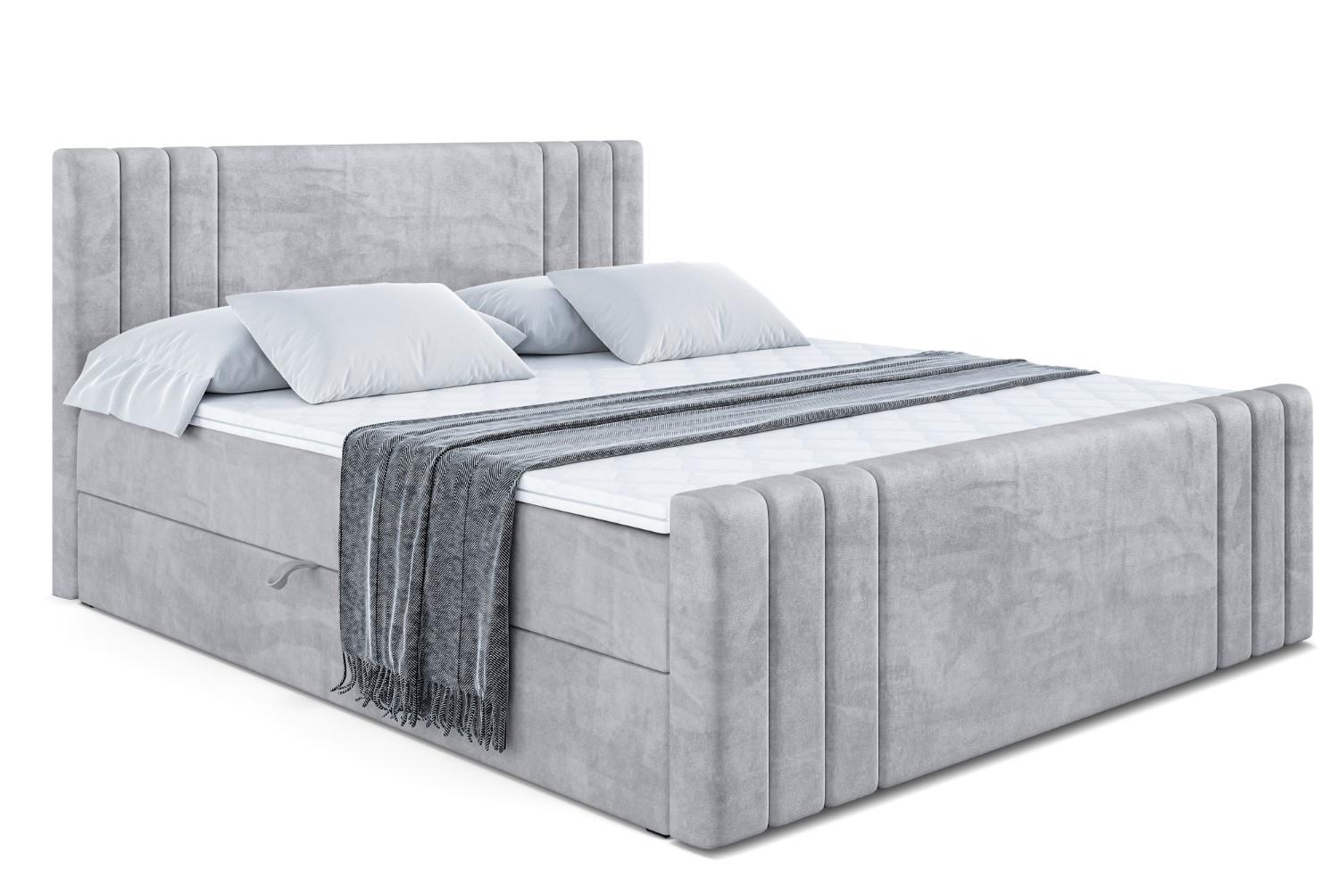 Wohnli Möbelsuche - BOXBETT CELESTIA-Z - 160x200 cm - H3 - Hellgrau