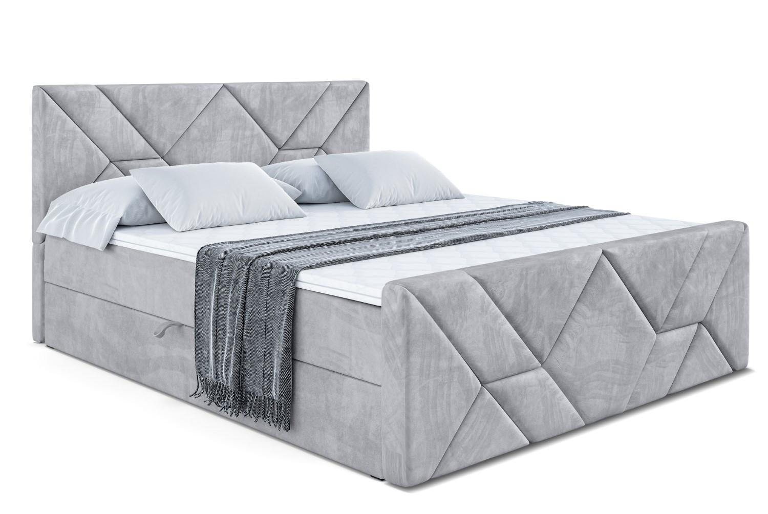 Wohnli Möbelsuche - BOXBETT BARWA-Z - 180x200 cm - H4 - Hellgrau