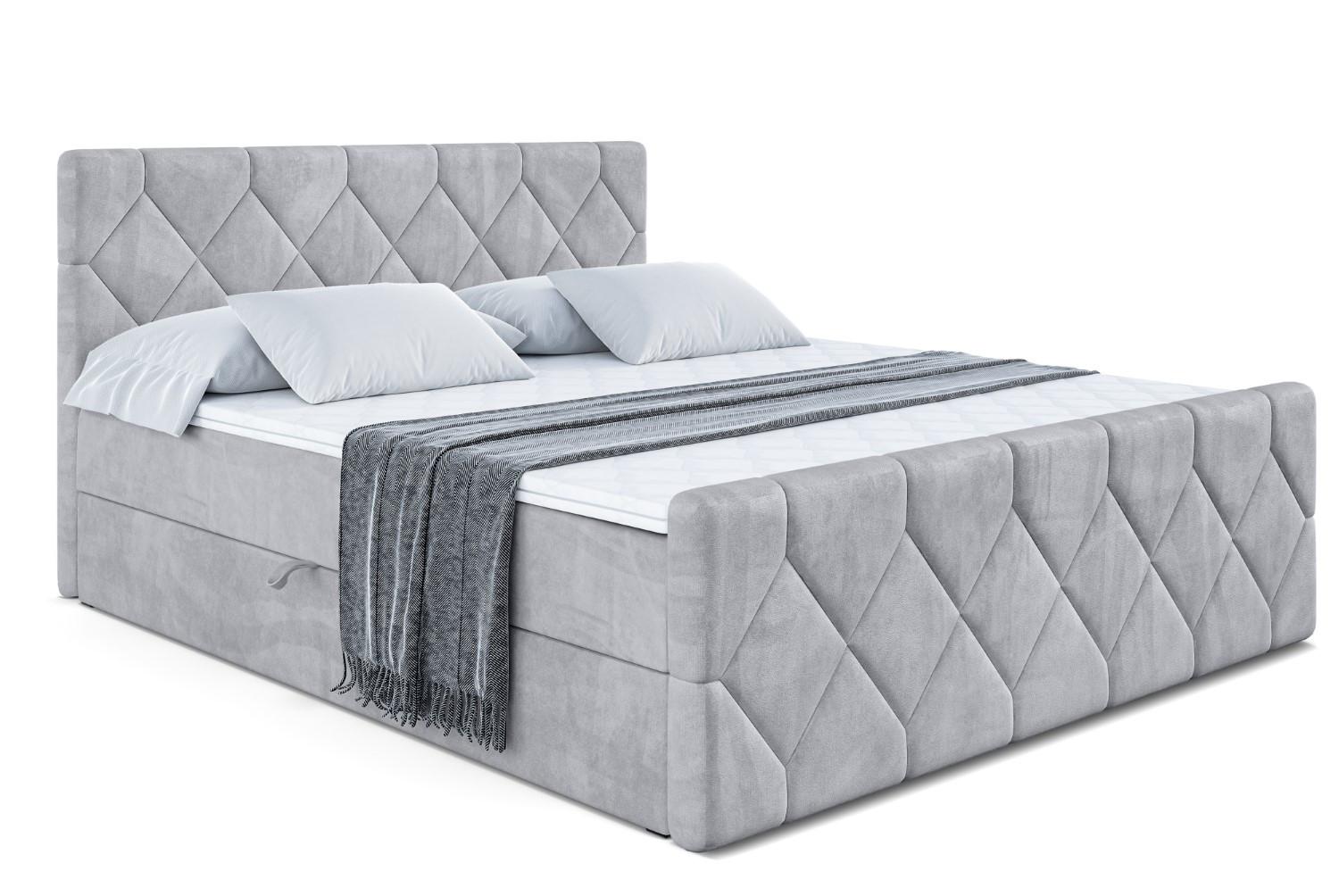 Wohnli Möbelsuche - BOXBETT CATOR-Z - 180x200 cm - H4 - Hellgrau