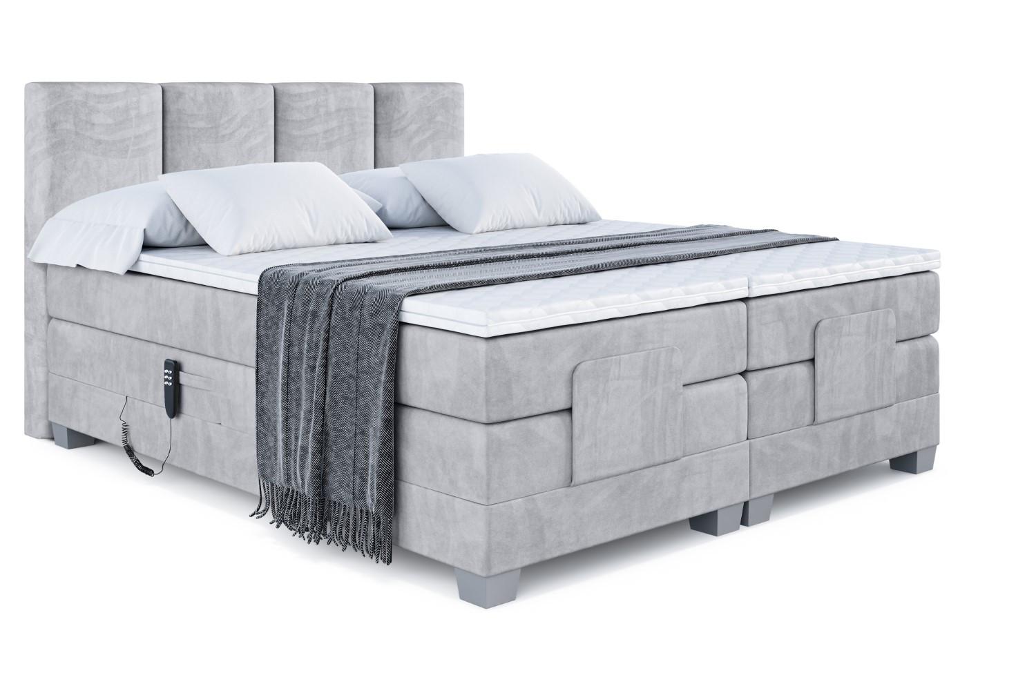 wohnli-moebel-suche-800000814453 Wohnli Möbelsuche - BOXSPRINGBETT elektrisch verstellbar mit 2 Matratzen H4/Taschenfederung ROKS EL 140 x 200 Grau