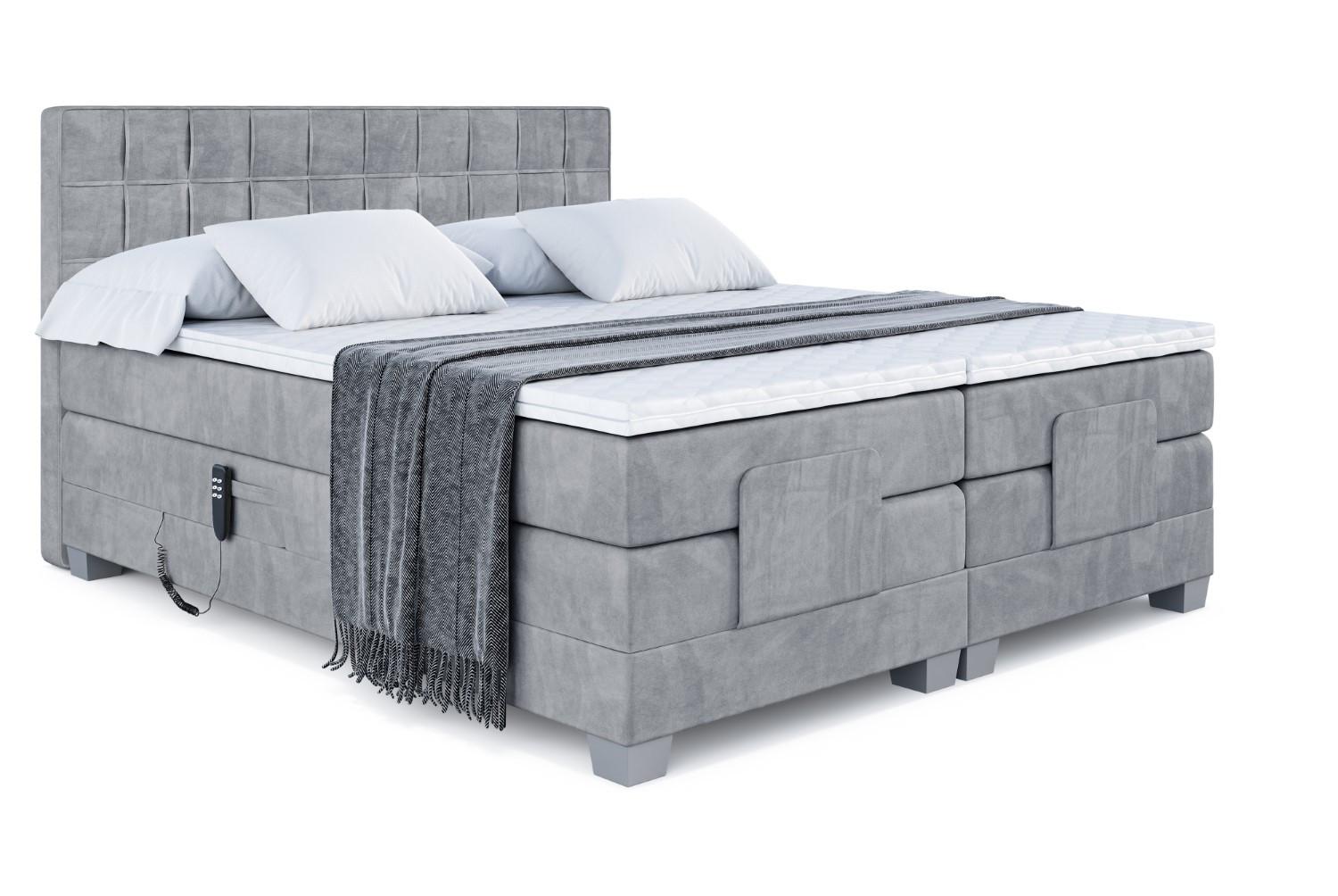 wohnli-moebel-suche-800000814461 Wohnli Möbelsuche - BOXSPRINGBETT elektrisch verstellbar mit 2 Matratzen H4/Taschenfederung OSTO EL 200 x 200 Hellgrau